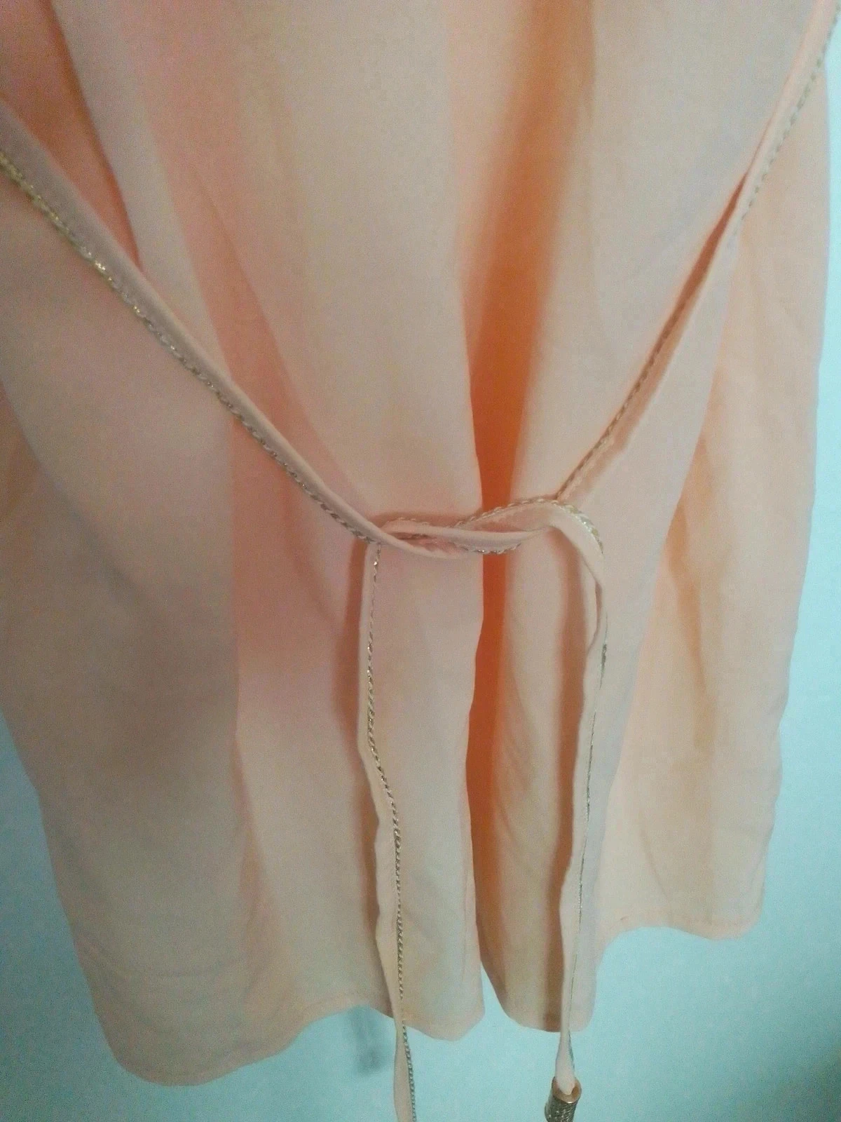 Lindo vestido dourado e pêssego 36/38 – photo 4